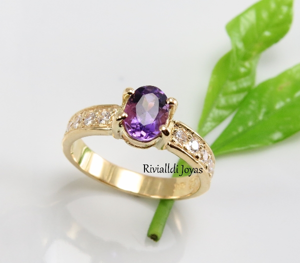 Anillo con piedra online amatista precio